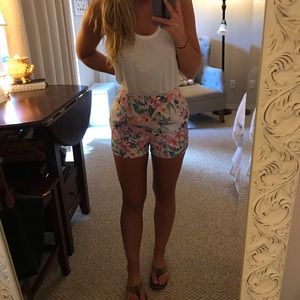 Floral High-Waisted Shorts